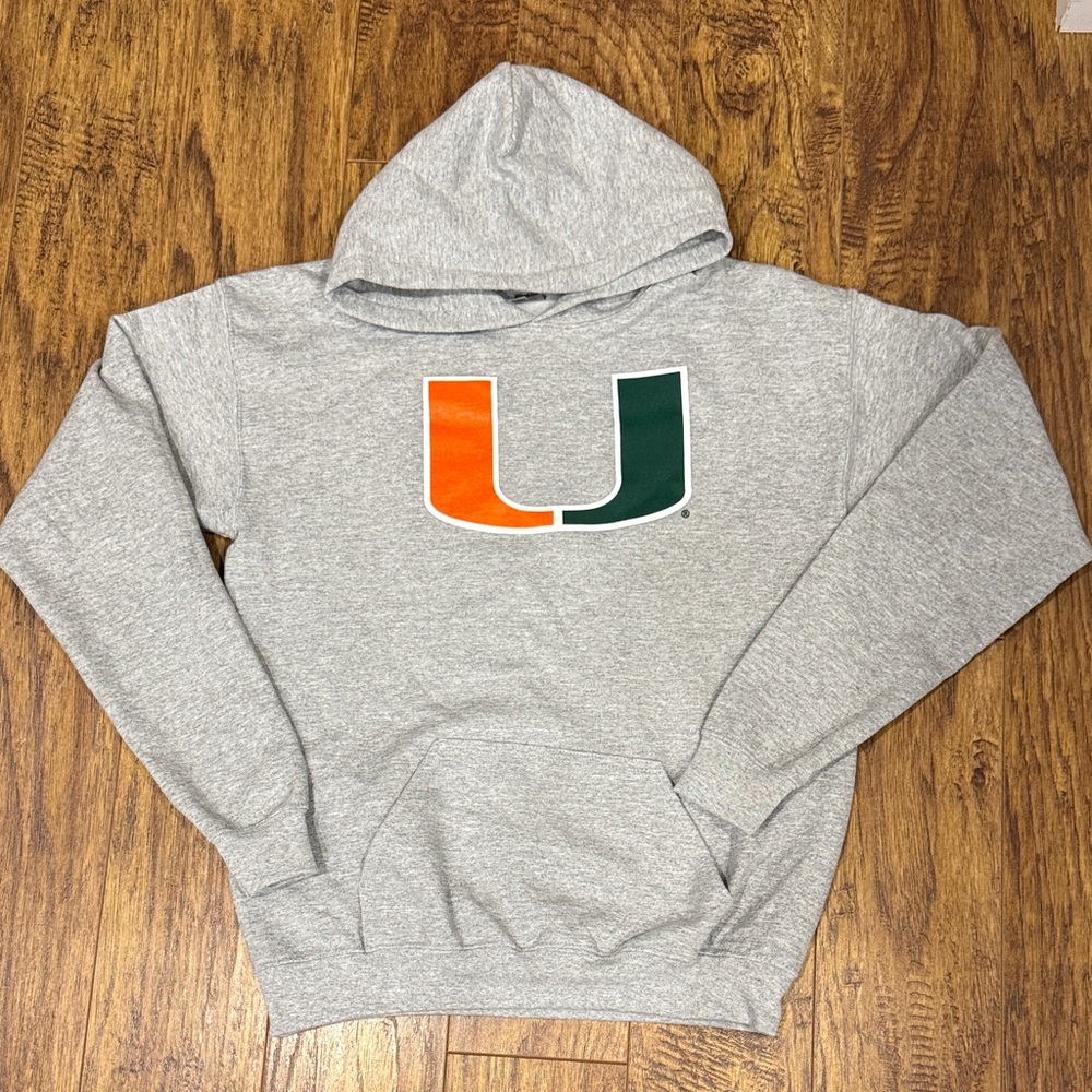 Gray U Miami hoodie